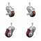 Service Caster 3 Inch Maroon Polyurethane Swivel 10mm Threaded Stem Caster Brakes SCC, 2PK SCC-TS20S314-PPUB-MRN-TLB-M1015-2-S2 - alternate 4